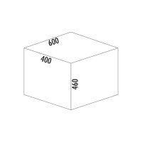 Naber Cox® Base 460 S/600-3, Abfallsammler für Frontauszüge, anthrazit, H 460 mm