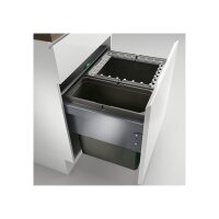 Naber Cox® Base 460 R/600-2, Abfallsammler für Frontauszüge, anthrazit, H 460 mm