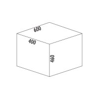 Naber Cox® Base 460 R/600-2, Abfallsammler für Frontauszüge, anthrazit, H 460 mm
