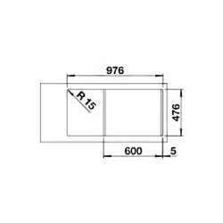 BLANCO Einbauspüle LANTOS II 6 S-IF Edelstahl Bürstfinish