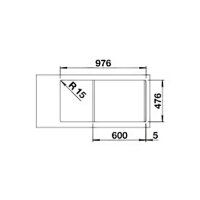BLANCO Einbauspüle LANTOS II 6 S-IF Edelstahl Bürstfinish