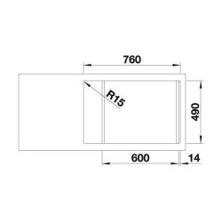 BLANCO Einbauspüle ZENAR XL 6 S Compact Silgranit, InFino