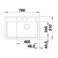 BLANCO Einbauspüle ZENAR XL 6 S Compact Silgranit, InFino
