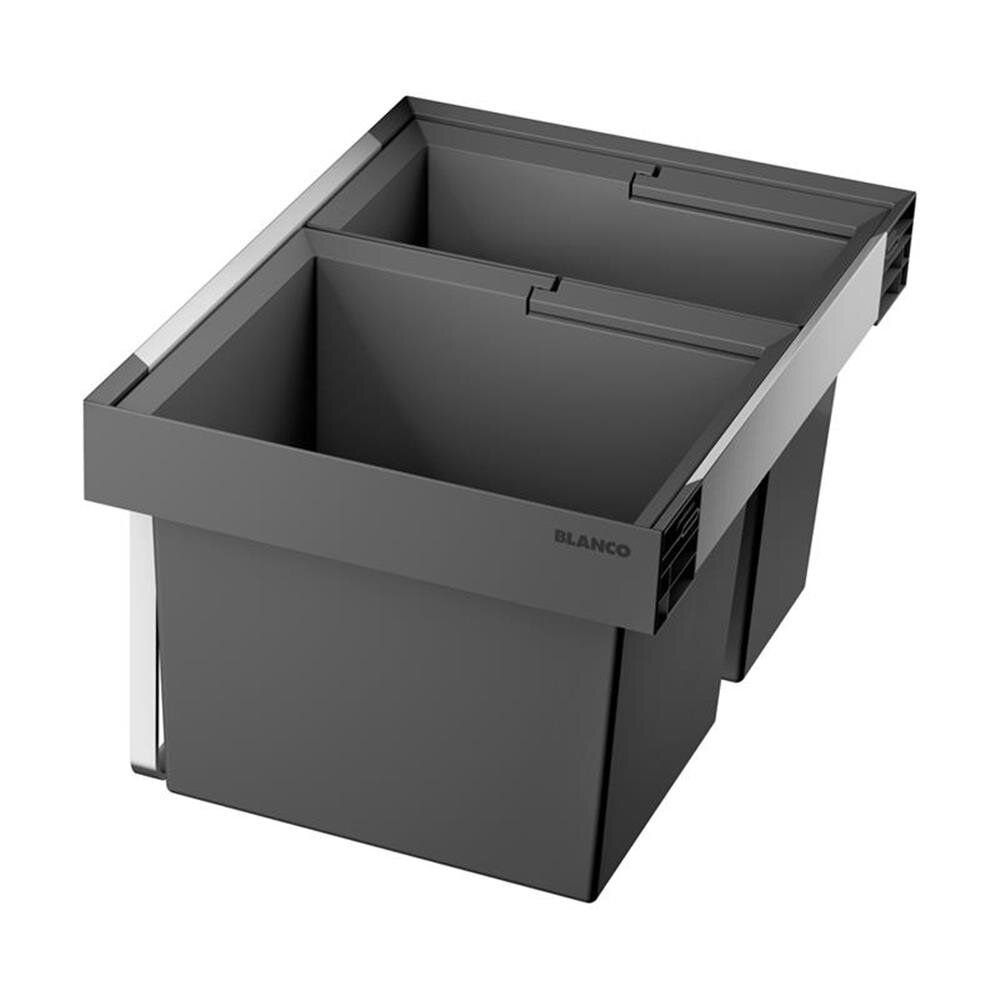 BLANCO FLEXON II Sistema Cestini Raccolta Differenziata 90/4 – 4 Secchi Da 73L Per Mobile Cucina, Nero