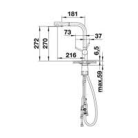 BLANCO Küchenarmatur FONTAS-S II, mit ausziehbarer Schlauchbrause, chrom |
