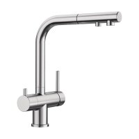 BLANCO Küchenarmatur FONTAS-S II, mit ausziehbarer Schlauchbrause, PVD steel