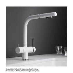 BLANCO Küchenarmatur FONTAS-S II, mit ausziehbarer Schlauchbrause, SILGRANIT-Look weiß