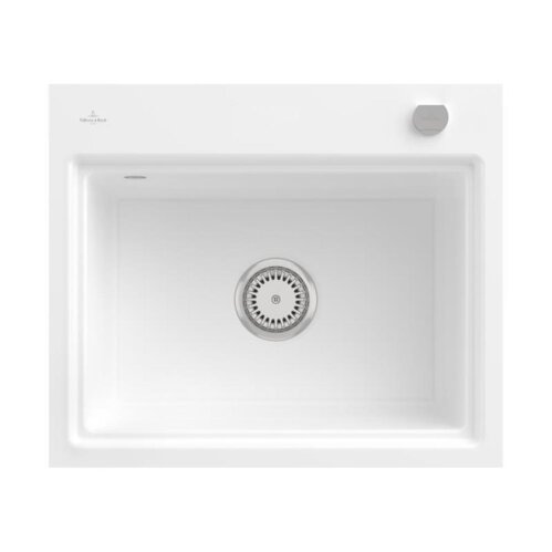Villeroy & Boch Einbauspüle flächenbündig Subway Style 60 S Flat mit Abtropfgitter in Aluminium gebürstet