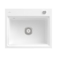 Villeroy & Boch Einbauspüle flächenbündig Subway Style 60 S Flat mit Abtropfgitter in Aluminium gebürstet