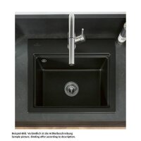 Villeroy & Boch Einbauspüle Subway Style 60 S Classicline KD Fossil mit Excenterbetätigung und Abtropfgitter in Anthracite
