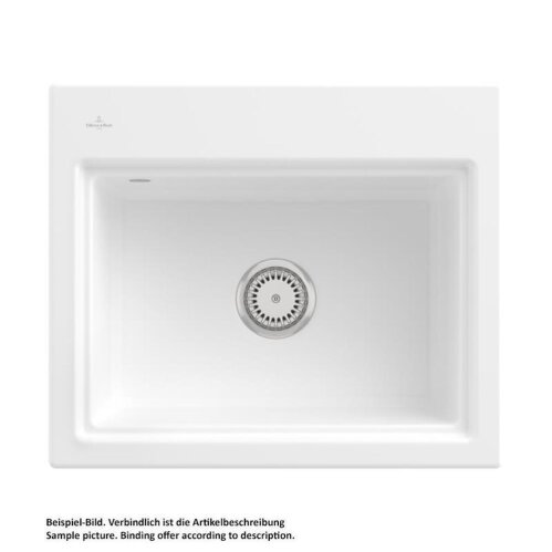 Villeroy & Boch Einbauspüle Subway Style 60 S Classicline SM Steam mit Handbetätigung und Abtropfgitter in Aluminium gebürstet