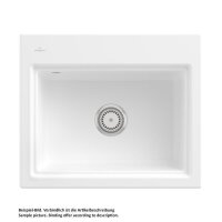 Villeroy & Boch Einbauspüle Subway Style 60 S Classicline SM Steam mit Handbetätigung und Abtropfgitter in Aluminium gebürstet