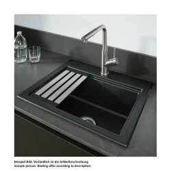 Villeroy & Boch Einbauspüle Subway Style 60 S mit Abtropfgitter in Aluminium gebürstet