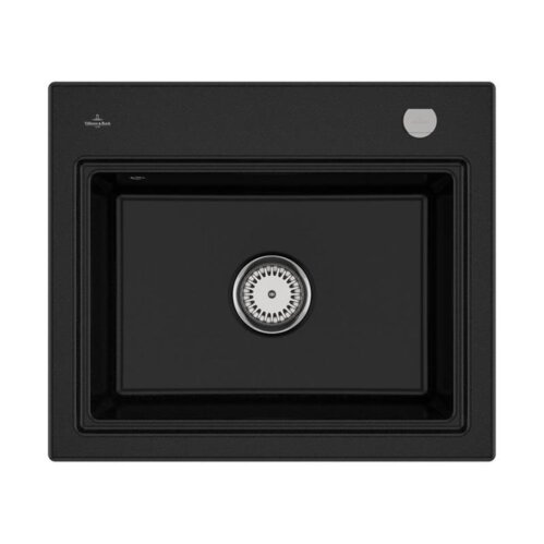Villeroy & Boch Einbauspüle Subway Style 60 S Premiumline J0 Chromite mit Excenterbetätigung und Abtropfgitter in Aluminium gebürstet