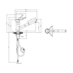 Villeroy & Boch Küchenarmatur Como Shower Window Vor-Fenster-Armatur Anthracite | Hochdruck