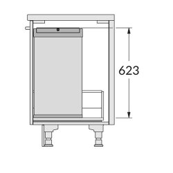 Hailo Abfallsammler 3273101 Wertstoffbox 53 schwarz