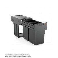 Hailo Abfallsammler 3666851 Tandem 15/15 Black Edition