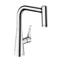 hansgrohe Küchenarmatur 220 Metris M71 | ausziehbarer Schlauch mit Brausefunktion