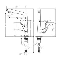 hansgrohe Küchenarmatur 320 Metris Select M71