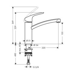 hansgrohe Küchenarmatur 160 Focus M41