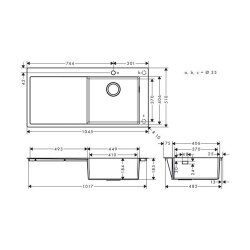 hansgrohe Einbauspüle 450 S715-F450 | Edelstahl