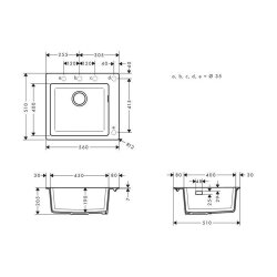 hansgrohe Einbauspüle 450 S510-F450