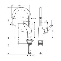 hansgrohe Küchenarmatur 220 Focus M42