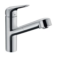 hansgrohe Küchenarmatur 150 Focus M42 | ausziehbarer Auslauf | mit Schlauchbox (sBox)