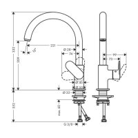 hansgrohe Küchenarmatur 210 Vernis Blend M35