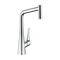 hansgrohe Küchenarmatur 320 Metris M71 | ausziehbarer Schlauch mit Brausefunktion | mit Schlauchbox (sBox)