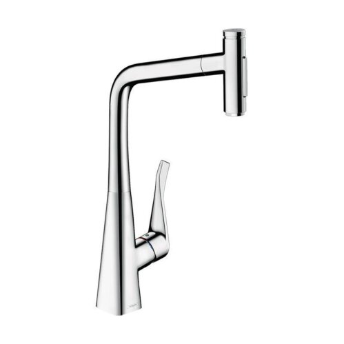 hansgrohe Küchenarmatur 320 Metris Select M71 | ausziehbarer Schlauch mit Brausefunktion | mit Schlauchbox (sBox)