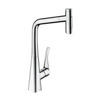 hansgrohe Küchenarmatur 320 Metris Select M71 | ausziehbarer Schlauch mit Brausefunktion | mit Schlauchbox (sBox)