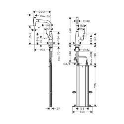 hansgrohe Küchenarmatur 240 Metris Select M71 |...