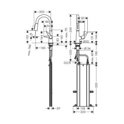 hansgrohe Küchenarmatur 160 Talis M51 | ausziehbarer Schlauch mit Brausefunktion | mit Schlauchbox (sBox)