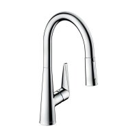 hansgrohe Küchenarmatur 200 Talis M51 | ausziehbarer Schlauch mit Brausefunktion | mit Schlauchbox (sBox)