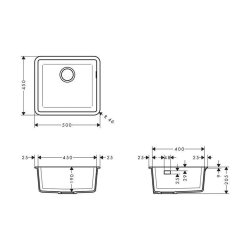 hansgrohe Unterbauspüle 450 S510-U450