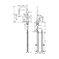 hansgrohe Küchenarmatur 210 Talis M54 | ausziehbarer Auslauf | mit Schlauchbox (sBox)
