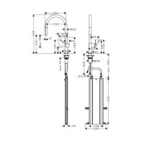 hansgrohe Küchenarmatur 210 Talis M54 | ausziehbarer Auslauf | mit Schlauchbox (sBox)