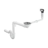hansgrohe D14-10 Manuelle Ab- und Überlaufgarnitur für Einzelbecken für hansgrohe Edelstahlspülen