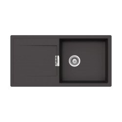 Schock Einbauspüle Cristadur Mono D-100 L A Green Line Dusk DSK Exzenterbedienung
