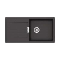 Schock Einbauspüle Cristadur Mono D-100 L A Green Line Dusk DSK Exzenterbedienung