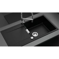 Schock Einbauspüle Cristadur Mono D-100 L A Green Line Dusk DSK Exzenterbedienung