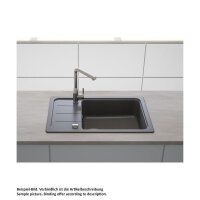 Schock Einbauspüle Cristalite Formhaus D-100 LS A Asphalt GAS Handbedienung