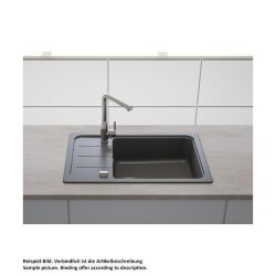 Schock Unterbauspüle Cristalite Formhaus D-100 LS U Croma GCR Handbedienung