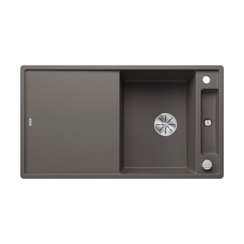 BLANCO Einbauspüle AXIA III 5 S Silgranit mit Holzschneidbrett, InFino, Vulkangrau