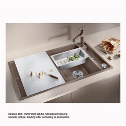 BLANCO Einbauspüle AXIA III 5 S Silgranit mit Glasschneidbrett, InFino, Vulkangrau