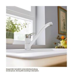 BLANCO Küchenarmatur BLANCOWEGA II SILGRANIT-Look Einhebelmischer Vulkangrau/Chrom | Hochdruck