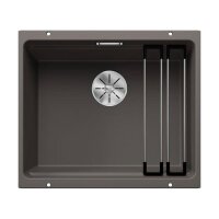 BLANCO Unterbaubecken ETAGON 500-U Silgranit | InFino Ablauf | Vulkangrau