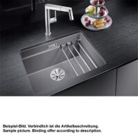BLANCO Unterbaubecken ETAGON 500-U Silgranit | InFino Ablauf | Vulkangrau