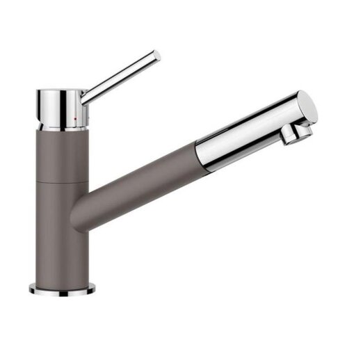 BLANCO Küchenarmatur KANO-S Silgranit Vulkangrau / chrom, Hochdruck